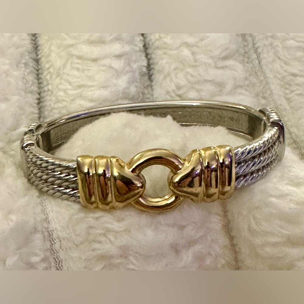 Elegant Gold and Silver Bangle